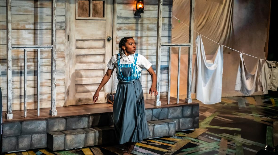 Marena Kleinpeter in the Seattle Children's Theatre production of The Wonderful Wizard of Oz. Photo by Truman Buffett